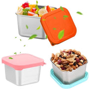 Bacchette in acciaio inossidabile - ideali per snack e spezie - set da 3 - 180ml - formato compatto