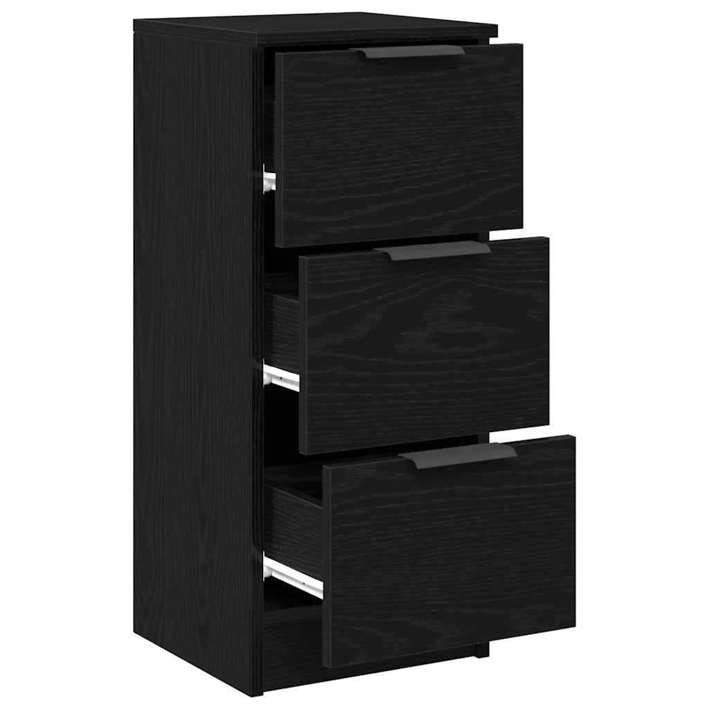 Credenza Rovere Nero 30 x 30 x 70 cm Legno multistrato 862774