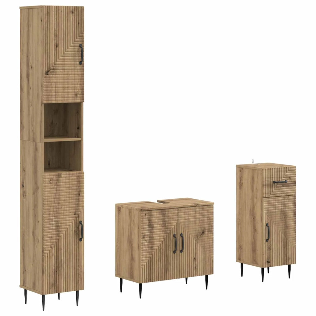 Set di armadietti da bagno in 3 pezzi HAARLEM 3417863