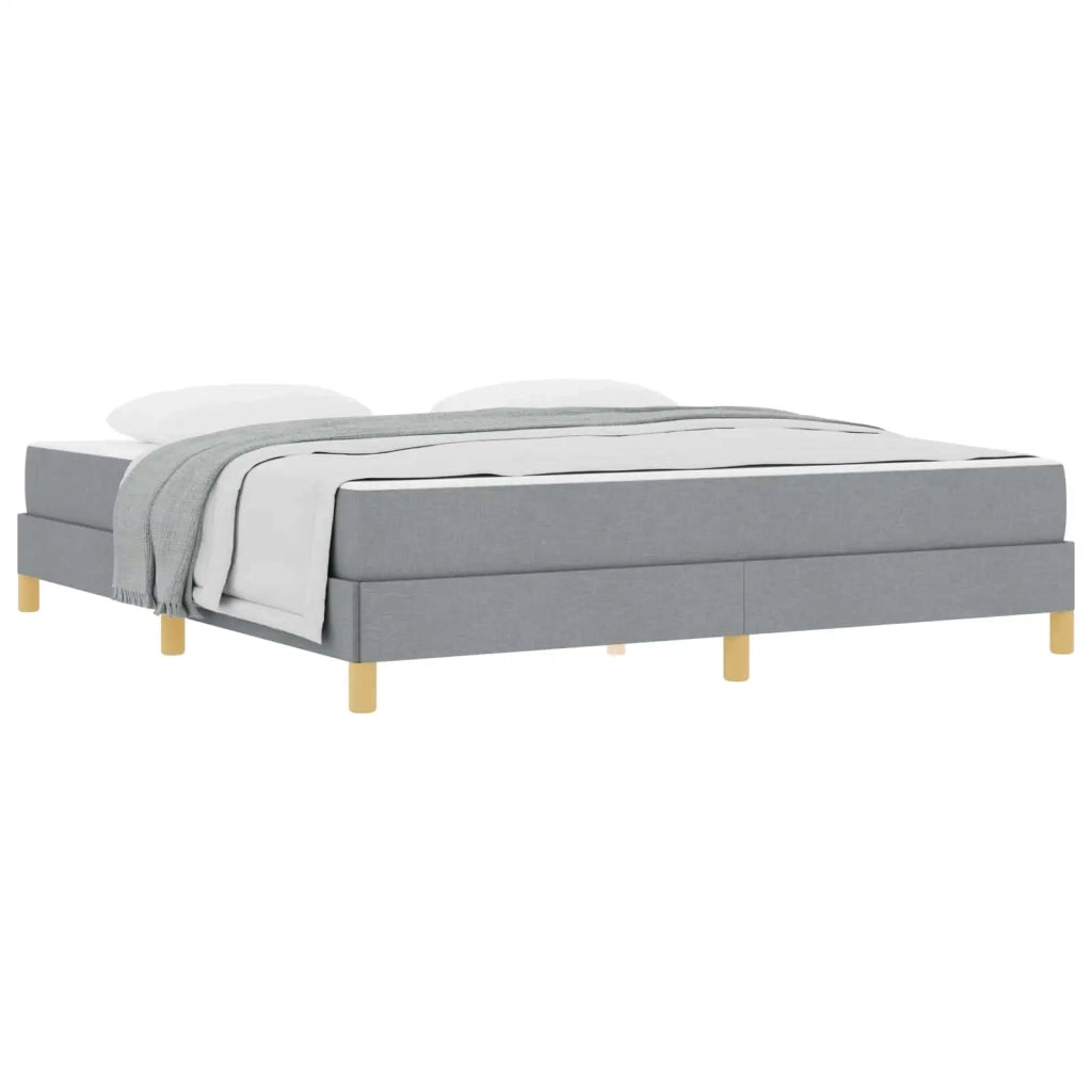 Letto a molle con materasso Grigio chiaro 180 x 200 cm Tessuto
