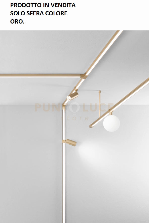 ELEMENTO SFERA BALL 9W 3000K 585LM ORO  D.15CM PER SISTEMA BINARIO