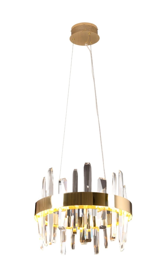 Lampadario Prince oro con cristalli Ø40 LED 21W Maxlight