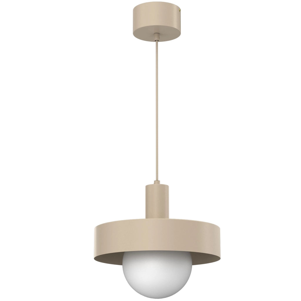 Lampada a sospensione Canan beige 1 luce E27 29 cm