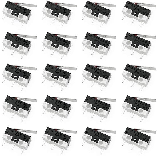 Microswitch - Interruttore a 3 poli - Interruttore a momentaneo - Azionamento affidabile - Nero - Interruttore a momentaneo - Ideale per applicazioni industriali - Cod. C...