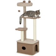 Albero tiragraffi per gatti con piattaforme e nido ¨C Minimal ¨C 133 cm