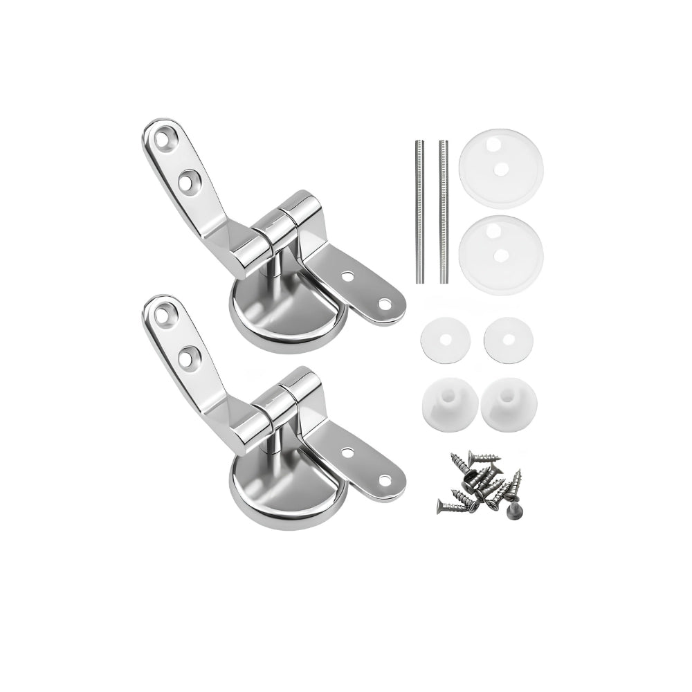 Sedile wc copri water universale bianco in mdf con cerniere regolabili