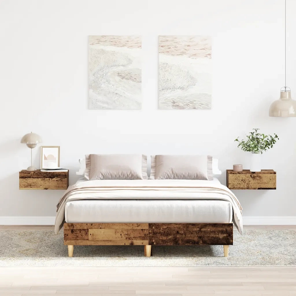 Giroletto senza Materasso-Struttura Letto Legno Antico 120x190 cm in Truciolato