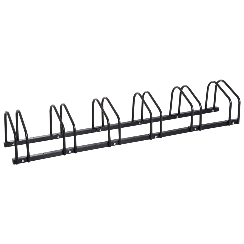 Supporto Bici da 6 ¨C Minimal ¨C 179x33x27 cm Acero Nero