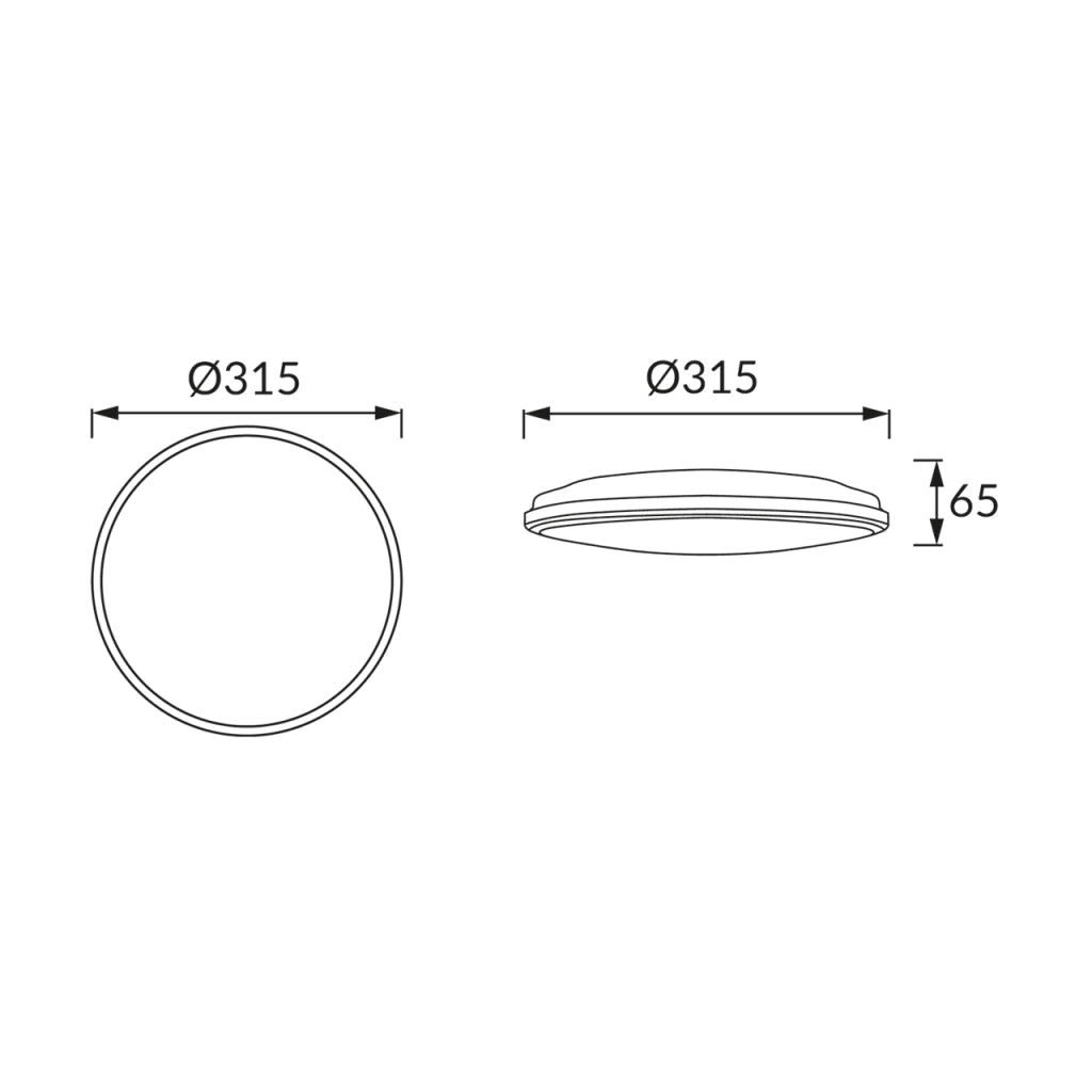 Plafoniera LED Struhm Planar Ø31cm 24W 4200K IP54 argento