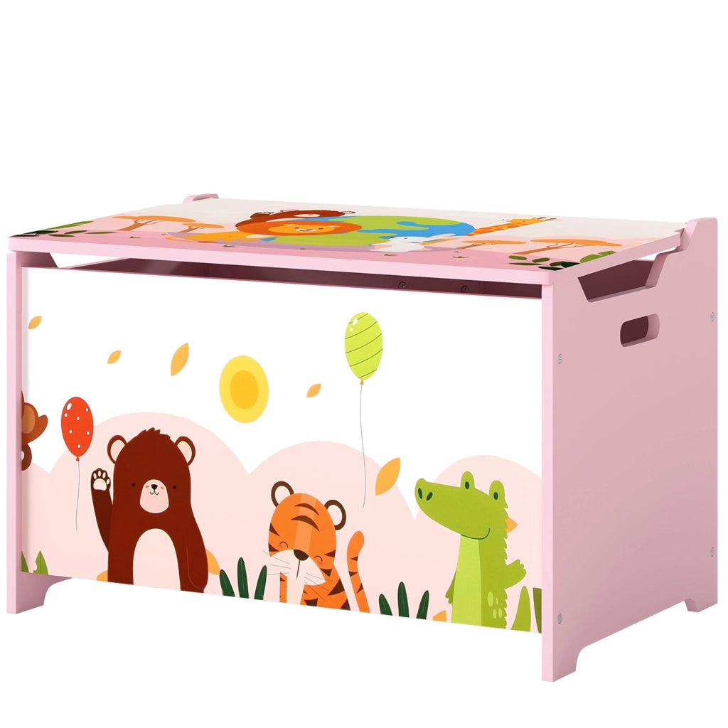 Cassa Giocattoli con Coperchio ¨C Minimal ¨C Rosa 60x37x39 cm