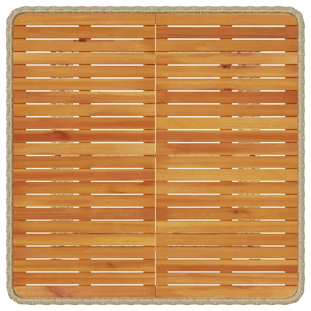 Set da Pranzo per Giardino Beige polyrattan 42007914
