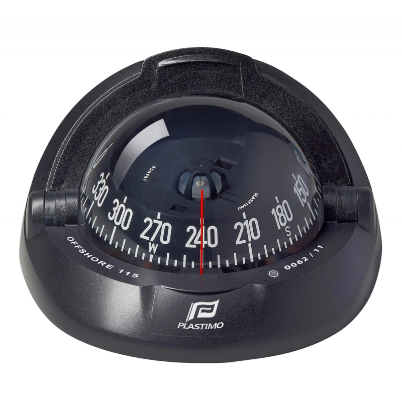 BUSSOLA OFFSHORE 115 BIANCA WHITE COMPASS WITH BLACK CONICAL CARD