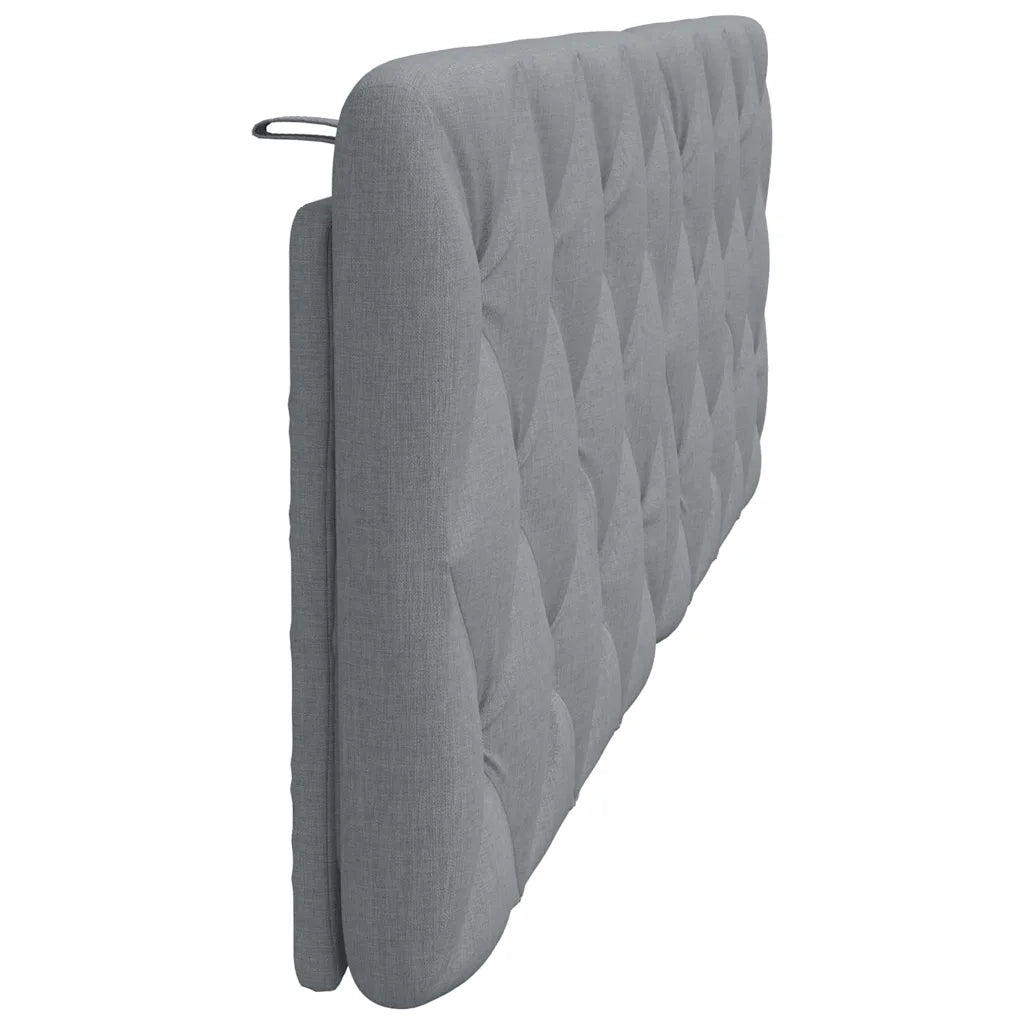 Cuscino Testiera Grigio Chiaro 160 cm in Tessuto 4019226