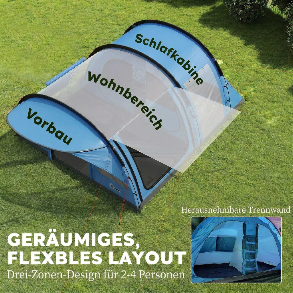 Tenda da campeggio 4 persone ¨C Minimal ¨C Grigio