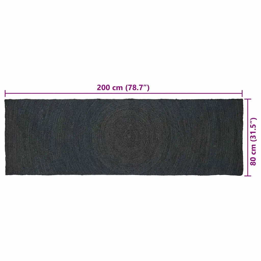 Tappeti per area Grigio Scuro 80 x 200 cm Juta 42010556