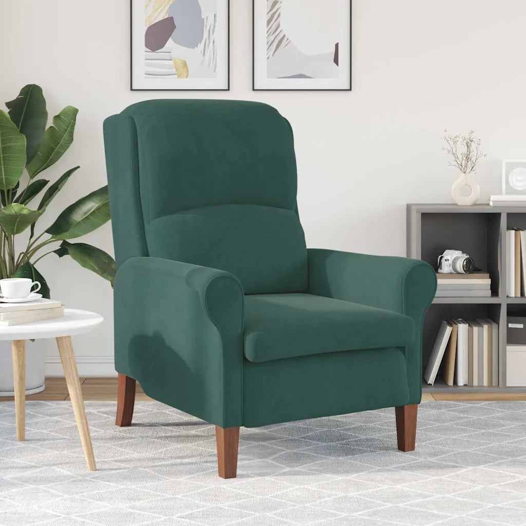 Poltrona | Sedia Relax Verde scuro Velluto