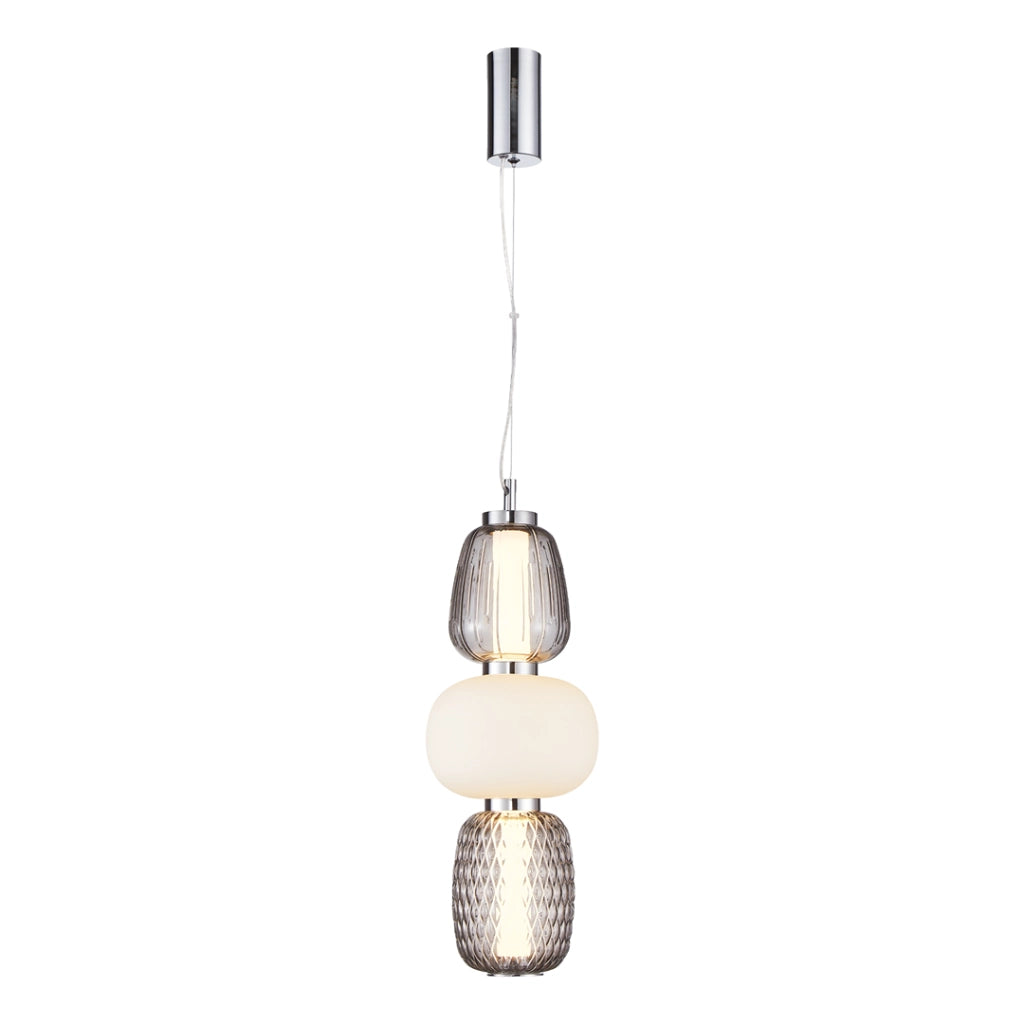 Lampada a sospensione Caro Milagro LED 28W cromo Ø17cm