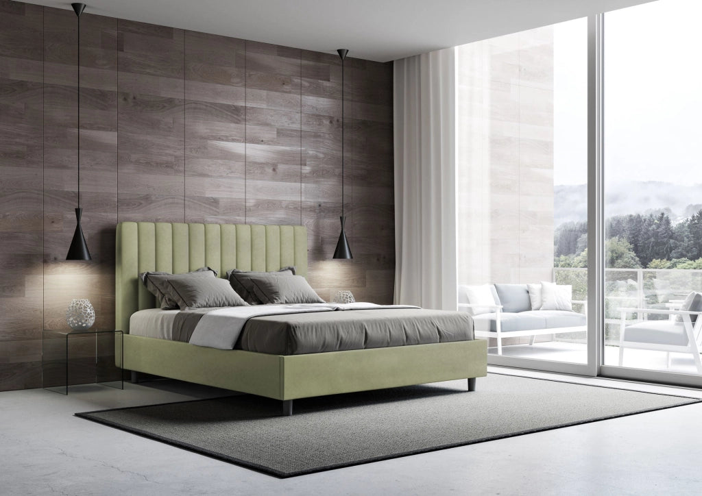Letto Matrimoniale 160x190 cm con Rete Agueda Tè verde