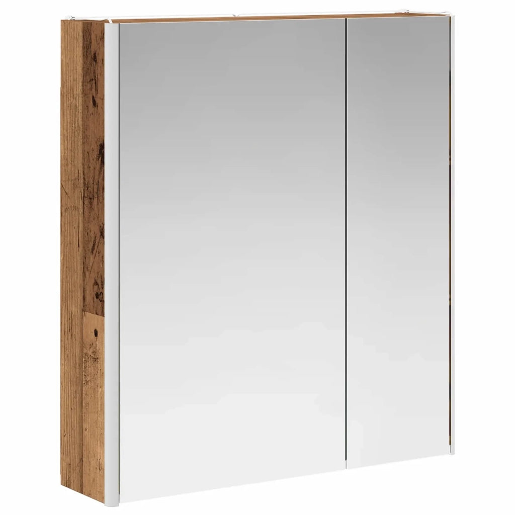Mobiletto per specchio da bagno Legno vecchio 889245