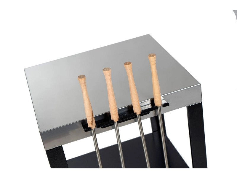 Carrelli e supporti multiuso con piano in acciaio inox Rossofuoco - Carrello cucina multiuso modulare