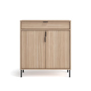 Scarpiere Herdasa effetto noce chiaro gambe grafite 89x80x29