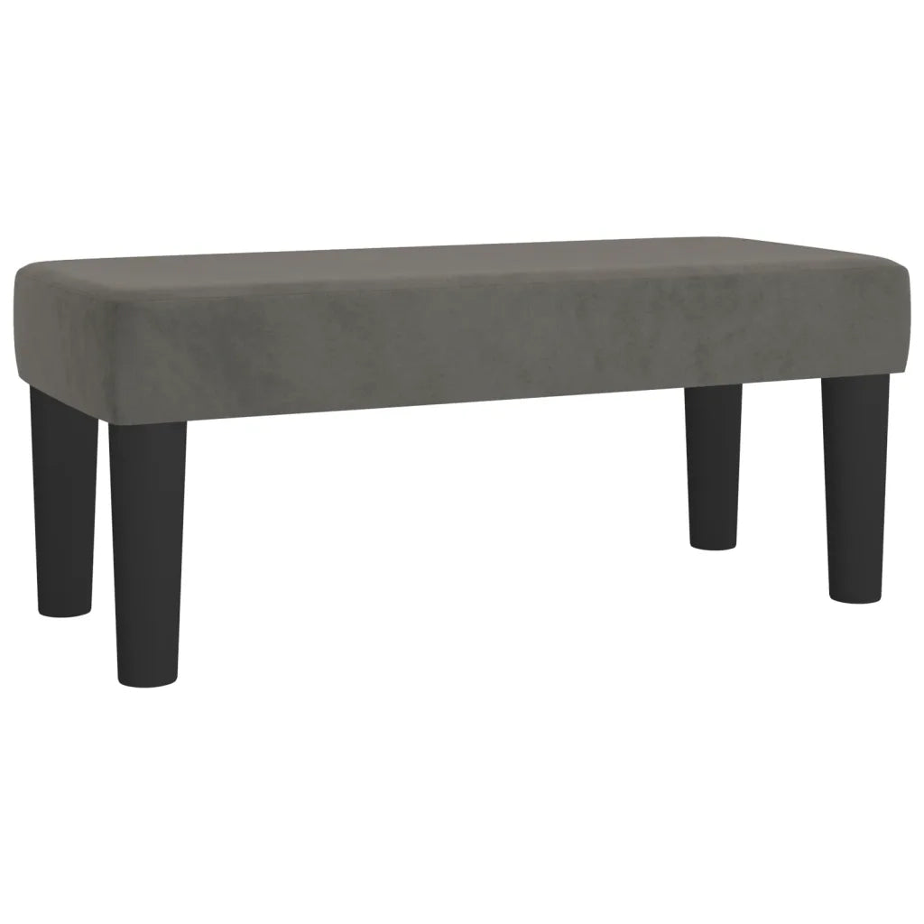 Panca-Sgabello Grigio Scuro 70x30x30 cm in Velluto