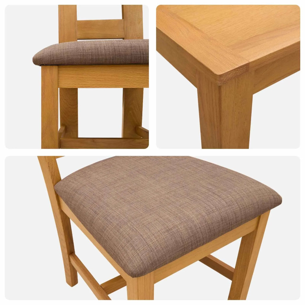 Set da pranzo 3 pz Grigio Legno di Quercia Massello 3430323