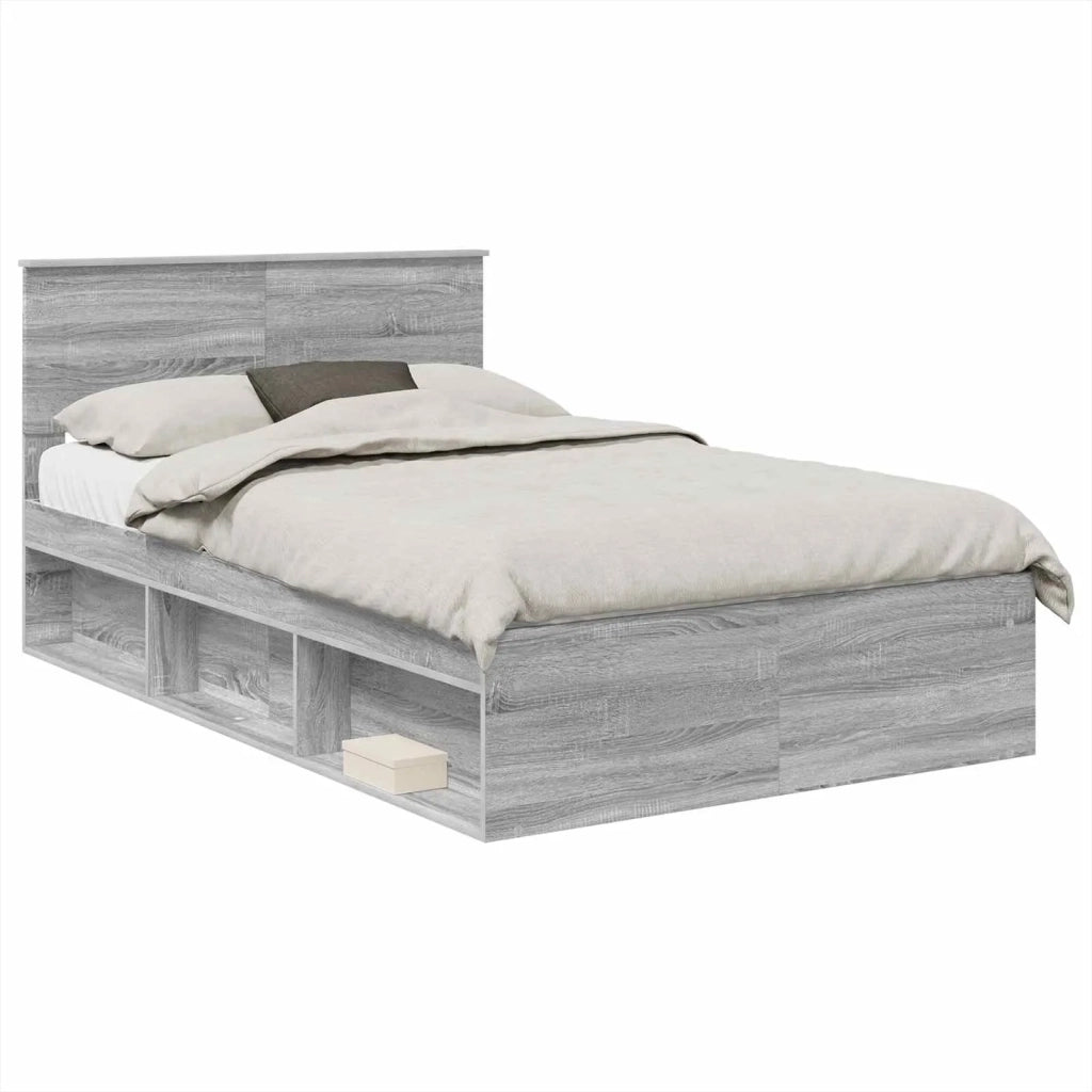 Struttura del letto con testiera Grigio Sonoma 120 x 200 cm 3407909
