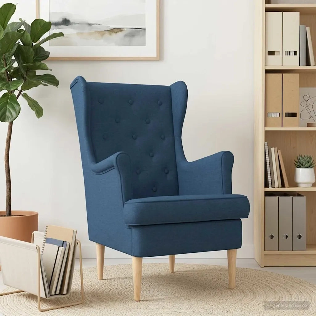 Poltrona Blu Tessuto 42029925