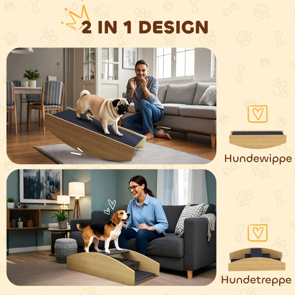 Gioco per Cani Agility 2 in 1 ¨C Minimal ¨C Legno 80x40 cm
