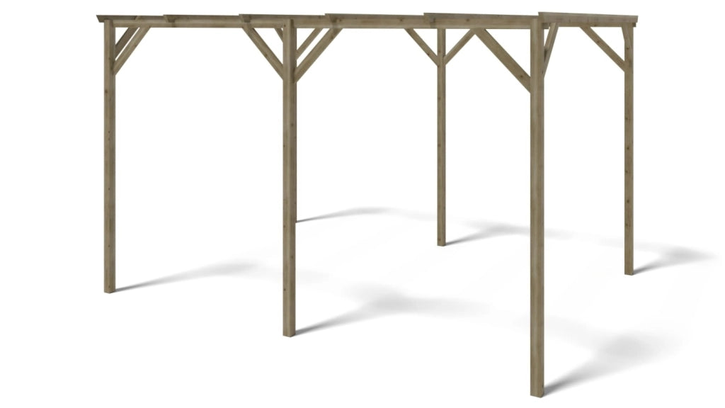 Tettoia posto auto coperto in legno 3x4 m - 12 m2 - CAR13 - ALTANKA