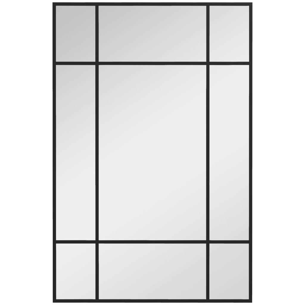 Specchio da parete con cornice metallica ¨C Minimal ¨C nero 90x2x60 cm