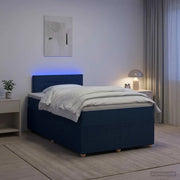 Letto box spring con materasso Blu 120 x 200 cm Tessuto 3452903