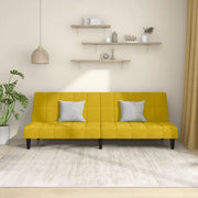 Divano Letto a 2 Posti-Sofa Letto 2 Posti-Daybed Giallo in Velluto 463813
