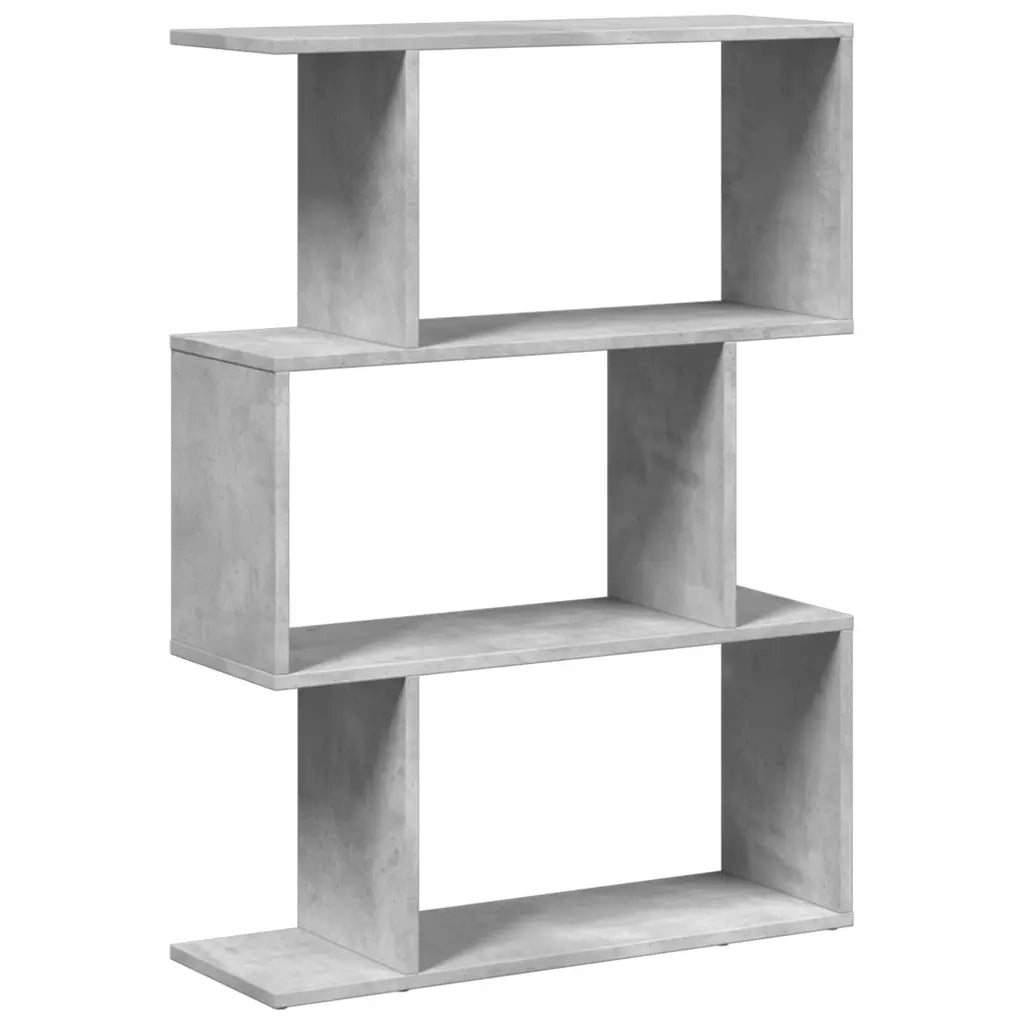 Divisorio 3 Piani-Set di 3 pannelli Paravento Grigio Cemento 70x24x97 cm Truciolato