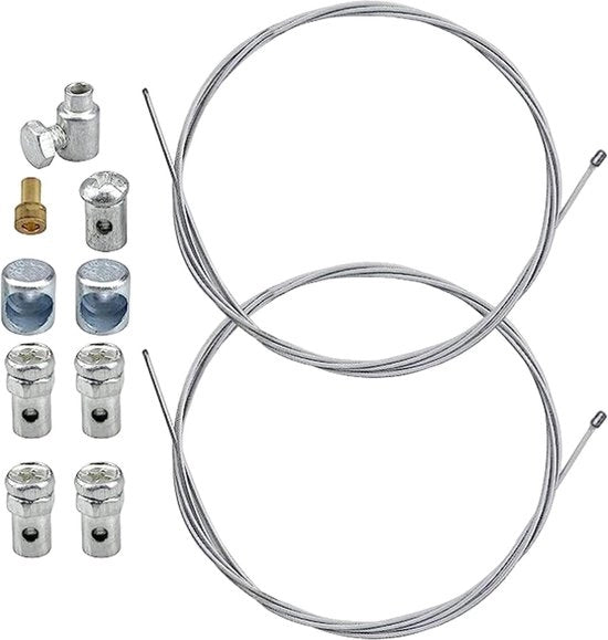 Set di riparazione universale per cavi Bowden - cavo di accoppiamento con 9 connettori - 2 pezzi, 2 metri