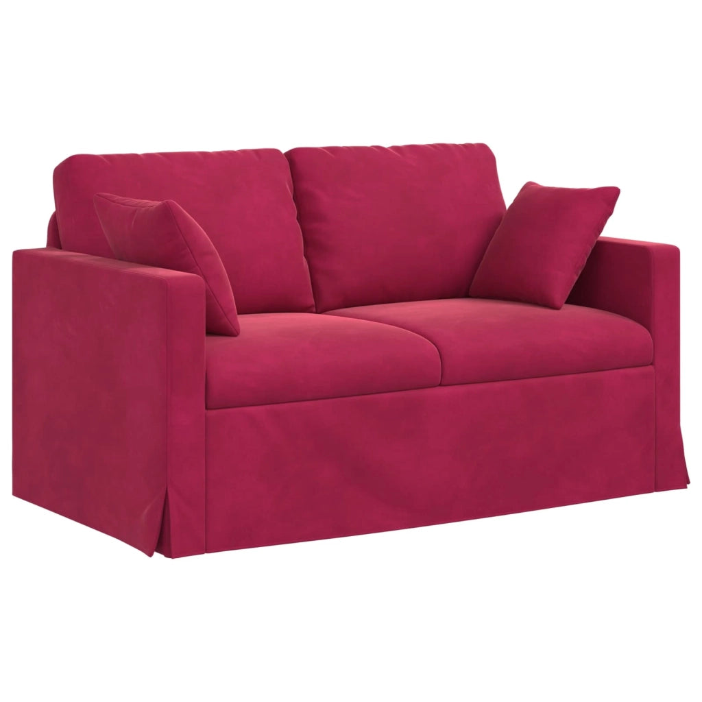 Divano Rosso Vino 138 x 78 x 80 cm Velluto 42024418