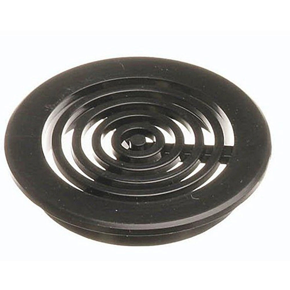 Tappo Circolare Grigliato Nero per la Protezione degli Sarichi - Diametro 40mm