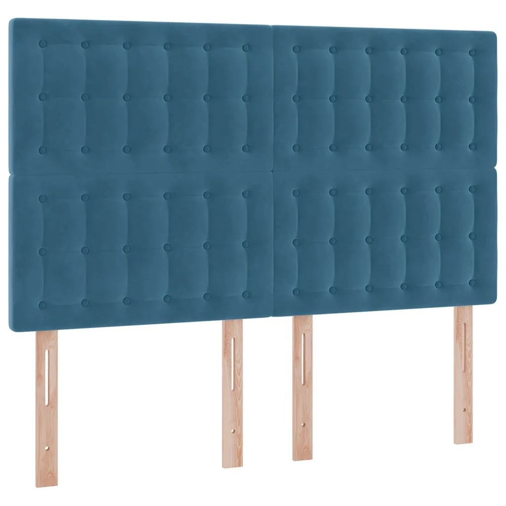 Letto con contenitore e materasso Blu Scuro 140 x 200 cm 3372157
