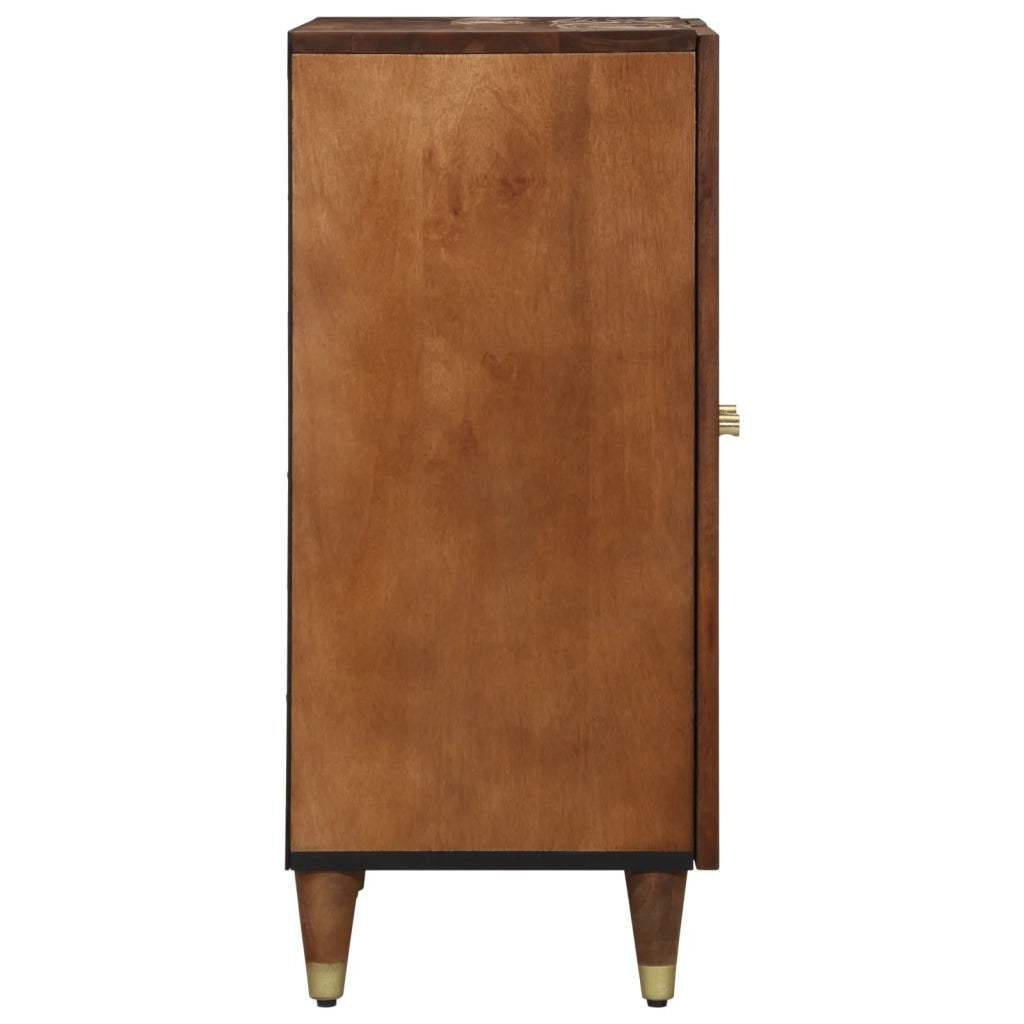 Credenza con cassetto 2 pcs marrone ambrato 60 x 33 x 75 cm 3310145