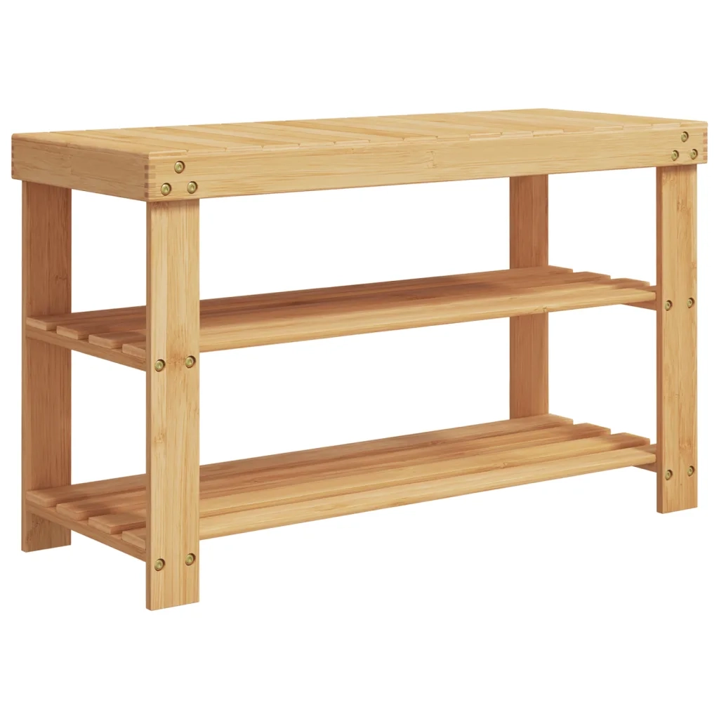 Scarpiera 3 Ripiani-Scaffale per scarpe 70x27,5x45 cm Bamb¨´