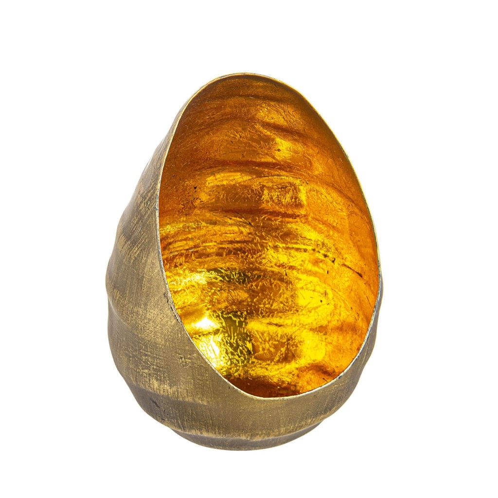 Portacandela shanty goccia oro h12