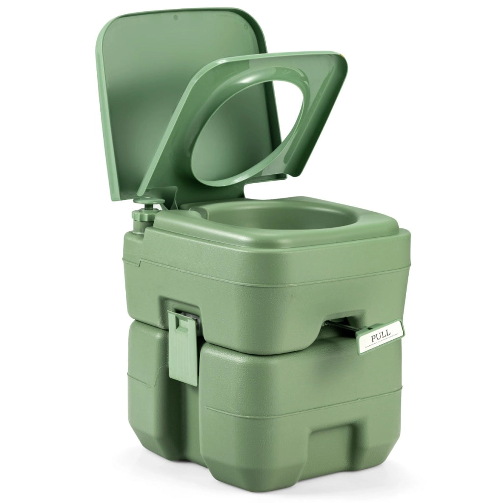 20L Toilette portatile chimico da campeggio WC da campeggio carico 100kg Verde-Docce e toilette portatili