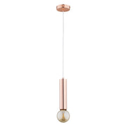 Lampada a sospensione industriale rame Jazz Alfa E27