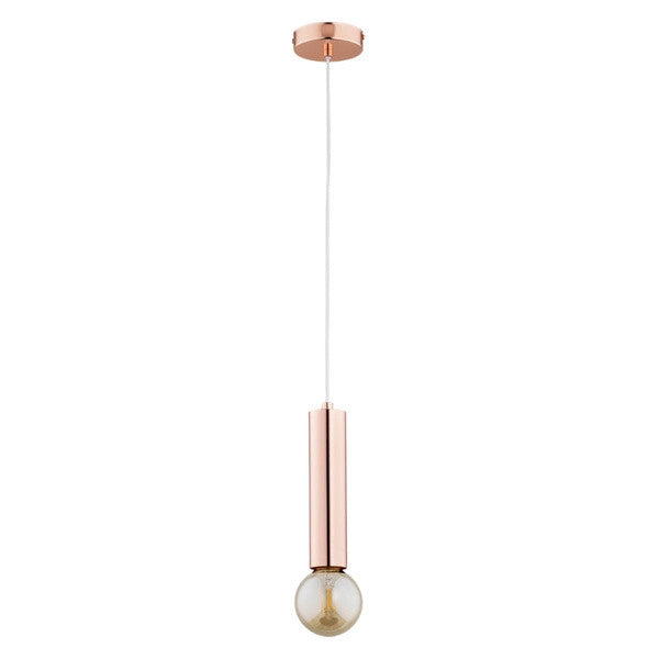Lampada a sospensione industriale rame Jazz Alfa E27