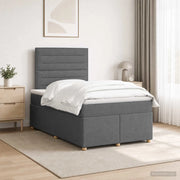 Letto box spring con materasso Grigio Scuro 120 x 200 cm 3453852