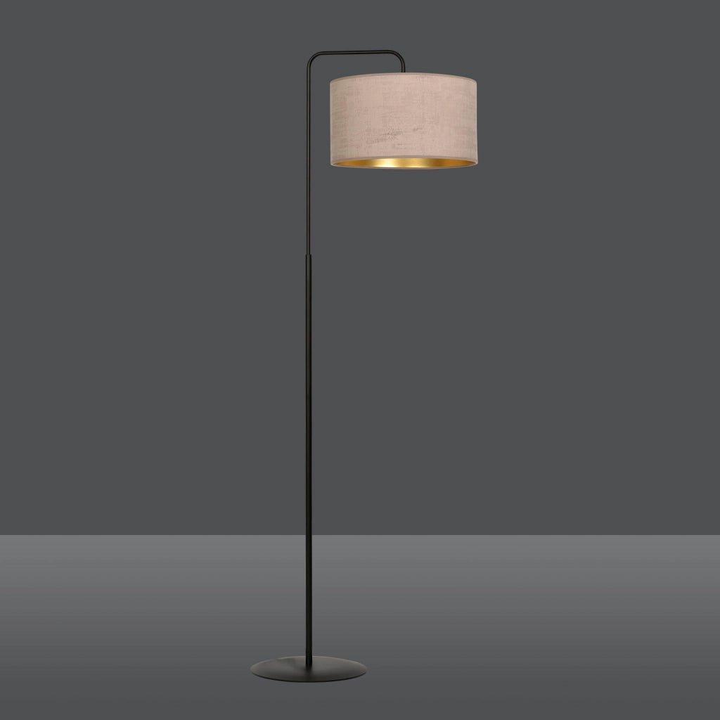Lampada da terra Emibig Hilde E27 nera rosa oro 150cm