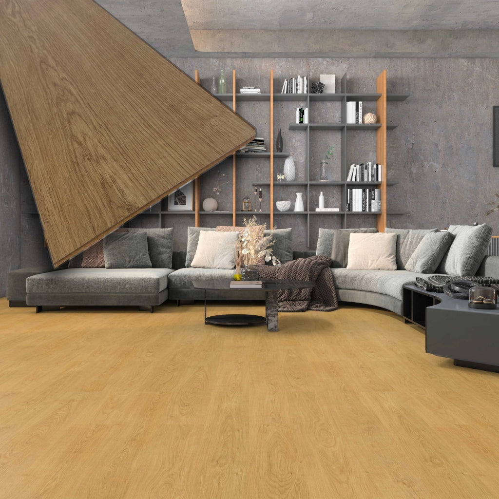 Pavimento in laminato 7mm Click Spazzolato GOLDEN OAK 197x1205 - 10 anni garanzia (prezzo al m²)
