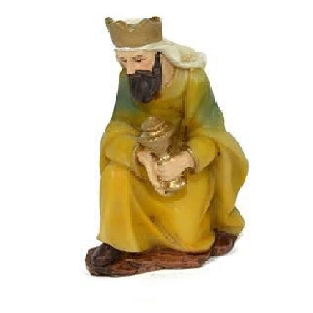 Trade Shop - Statuina Gaspare 6.5 Cm Per Presepe In Resina Decoro Natale Natalizio Nativita' -