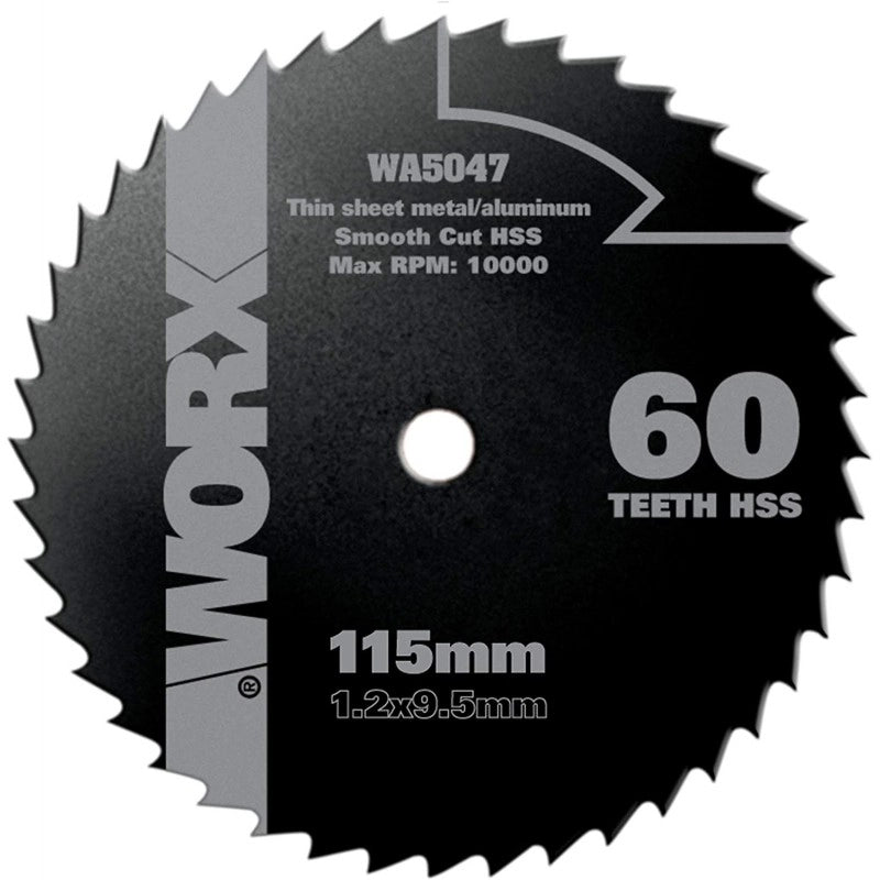 Lama circolare HSS WA5047 120 mm 60 denti per sega Worxsaw taglio metallo e plastica per WX423 WX424 WX425 - Worx